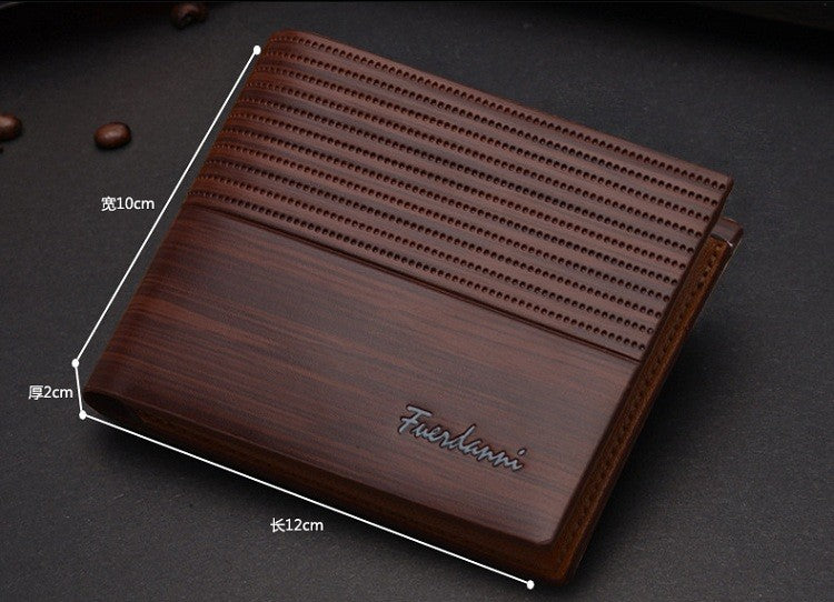 Cartera de hombre con detalles de edredón recto horizontal