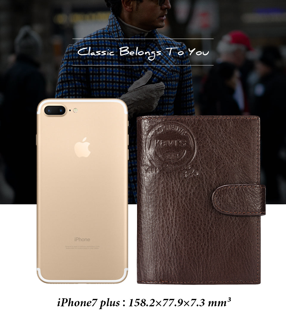 Monedero de estilo de viaje para pasaporte, monedero Rfid Magic para hombre, billetera de cuero