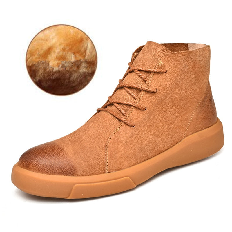 Bottines en cuir à lacets noir vert pour hommes