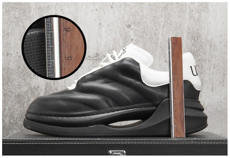 Baskets en cuir fendu solide pour hommes