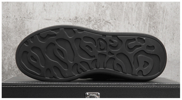 Baskets en cuir fendu solide pour hommes