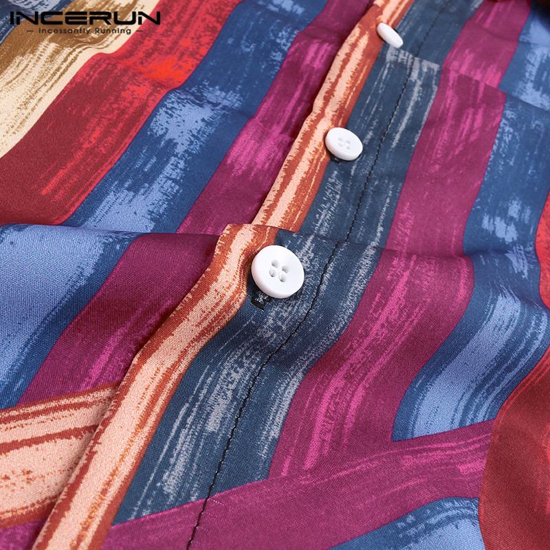 Vintage Look Colorful Stripes Men Slim Fit Shirt