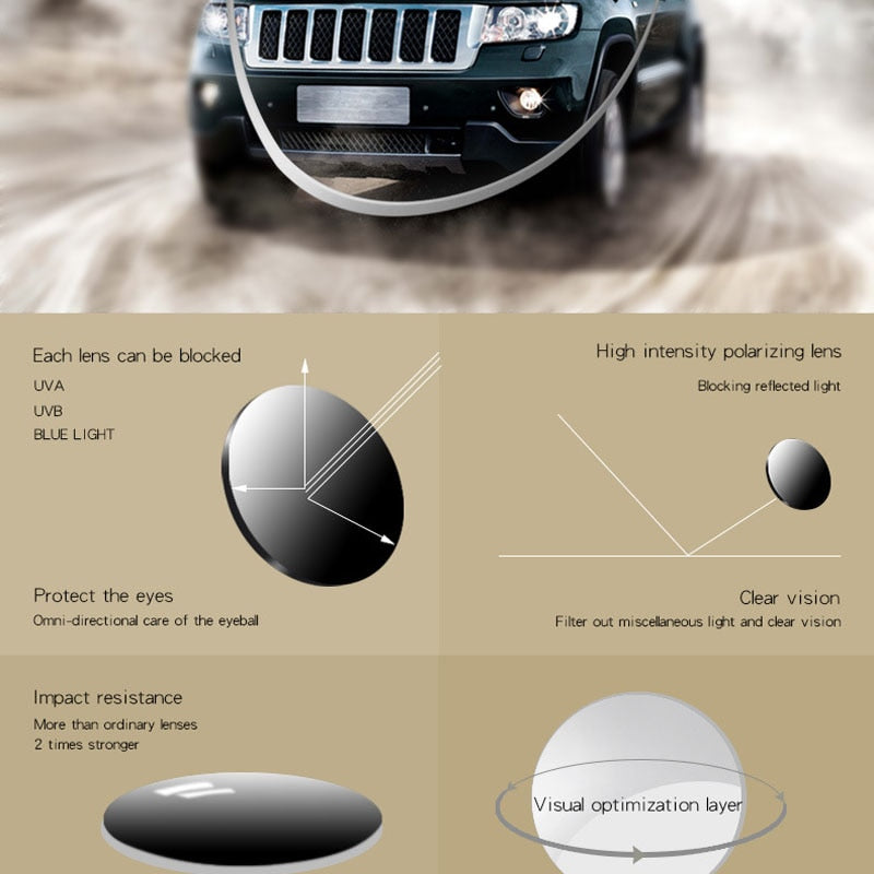 Lentes polarizadas Gafas de sol cuadradas de aviador
