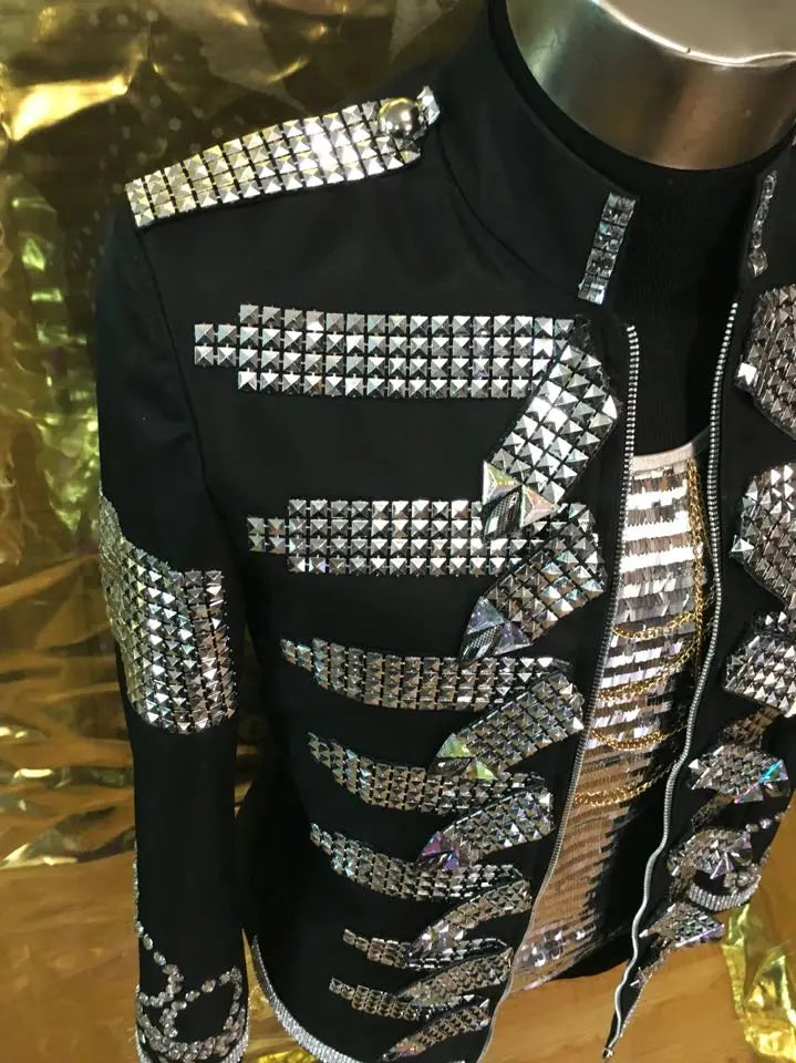 Black Royal Sequins Performance Jacket