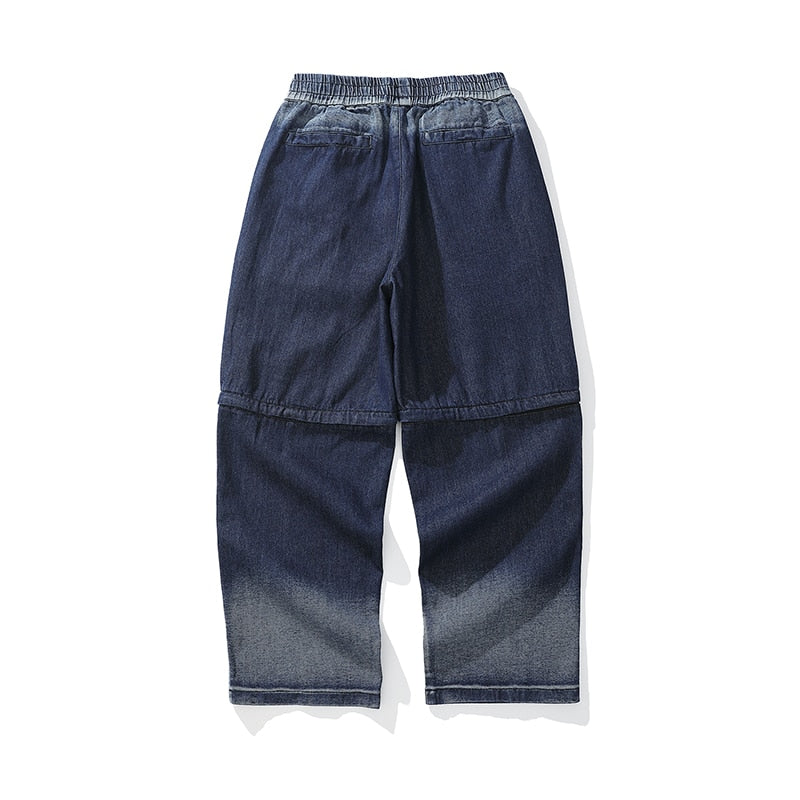 Baggy Two Way Men Zippered Cargo Jeans