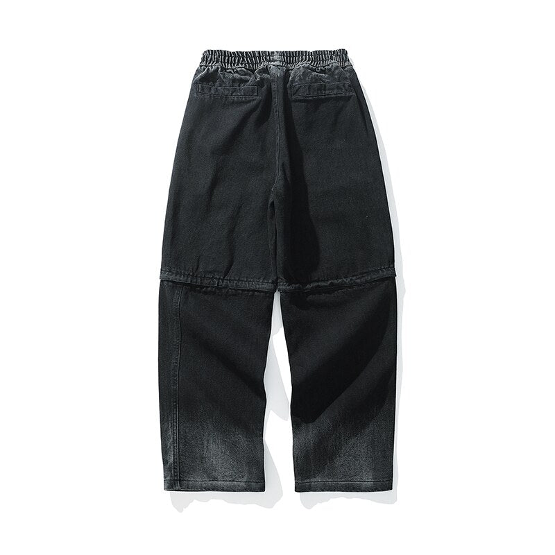 Baggy Two Way Men Zippered Cargo Jeans