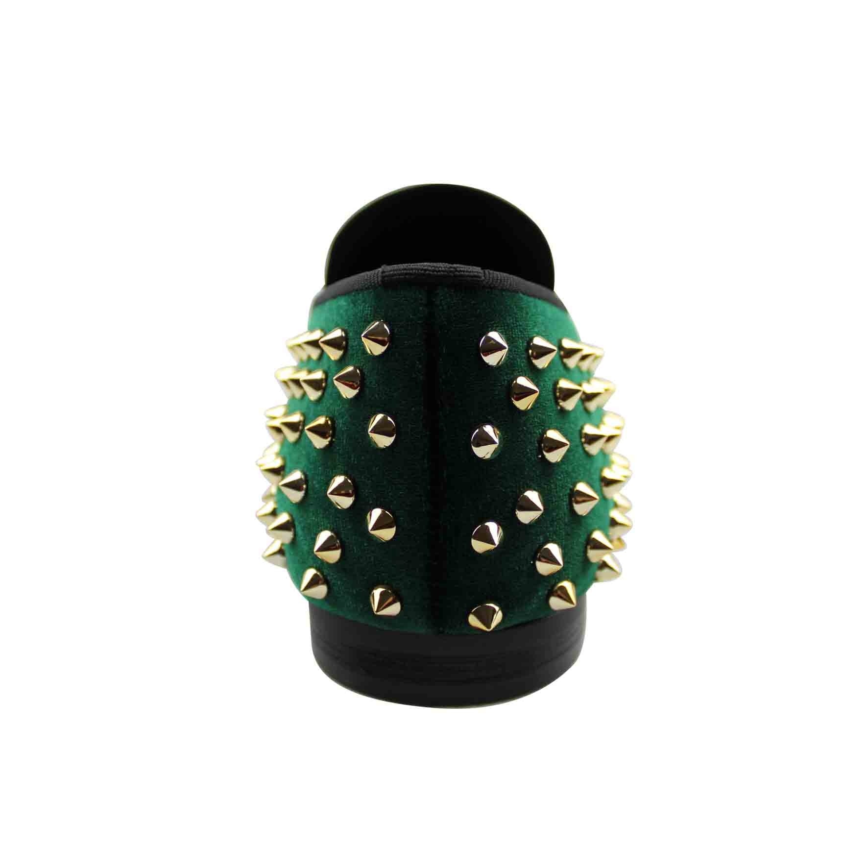 Zapatos de mocasines de terciopelo para hombre con medalla de león