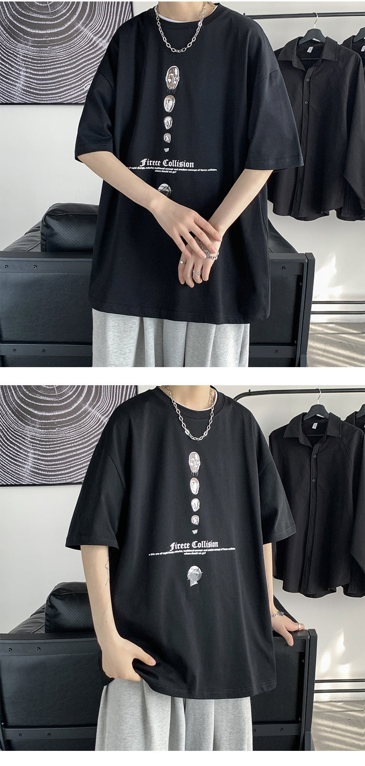 Harajuku Funny Graphic Printed Oversize T-Shirt