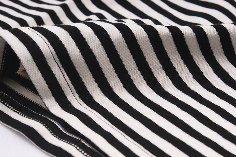 Striped O-Neck Cotton T-Shirt
