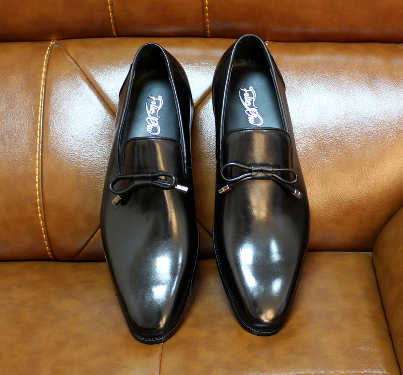 Luxury Men's Shoes Genuine Leather Slip On Black Brown