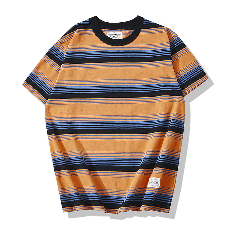 Irregular Striped High-Quality Cotton T-Shirt