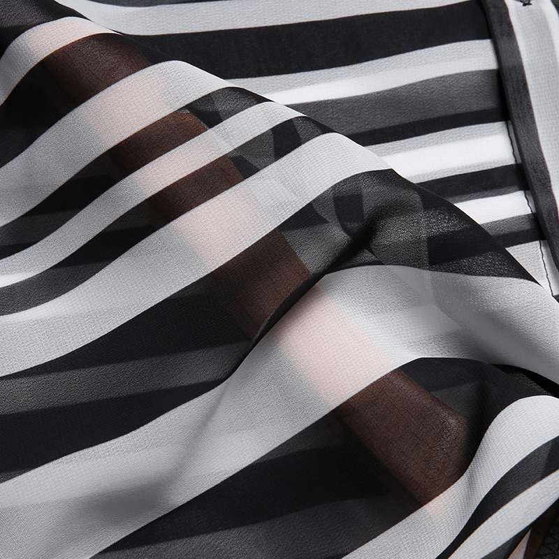 Two Ways Irregular Stripe Patterned Shirt