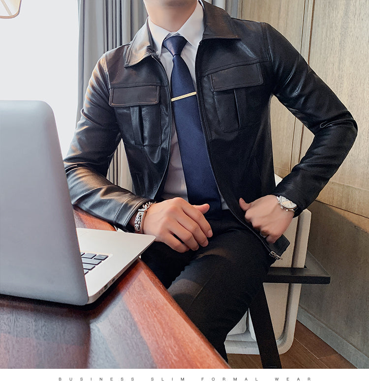 Bad Ass Faux Leather Motorcycle Faux Leather Jacket