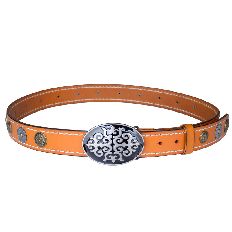 Gladiator Metal Leather Belt