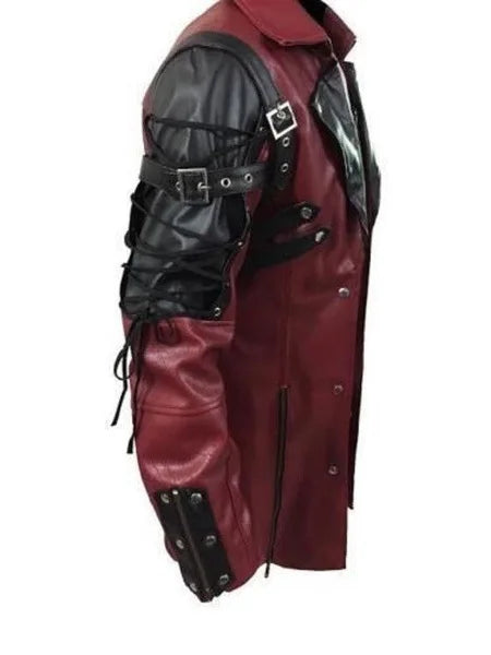 Medieval Style Patchwork Leather Coat