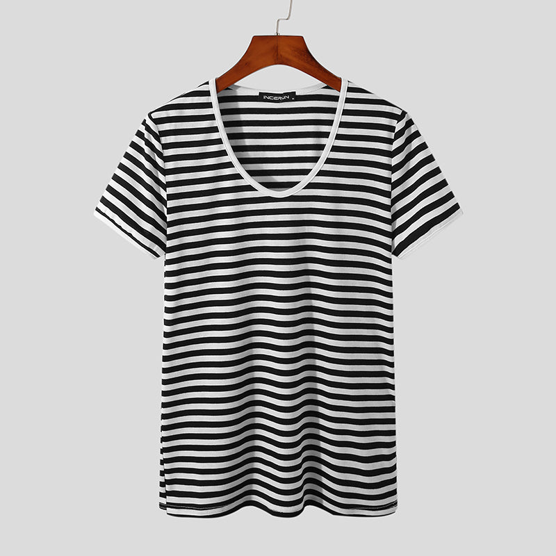 Ensemble complet de shorts à rayures monochromes