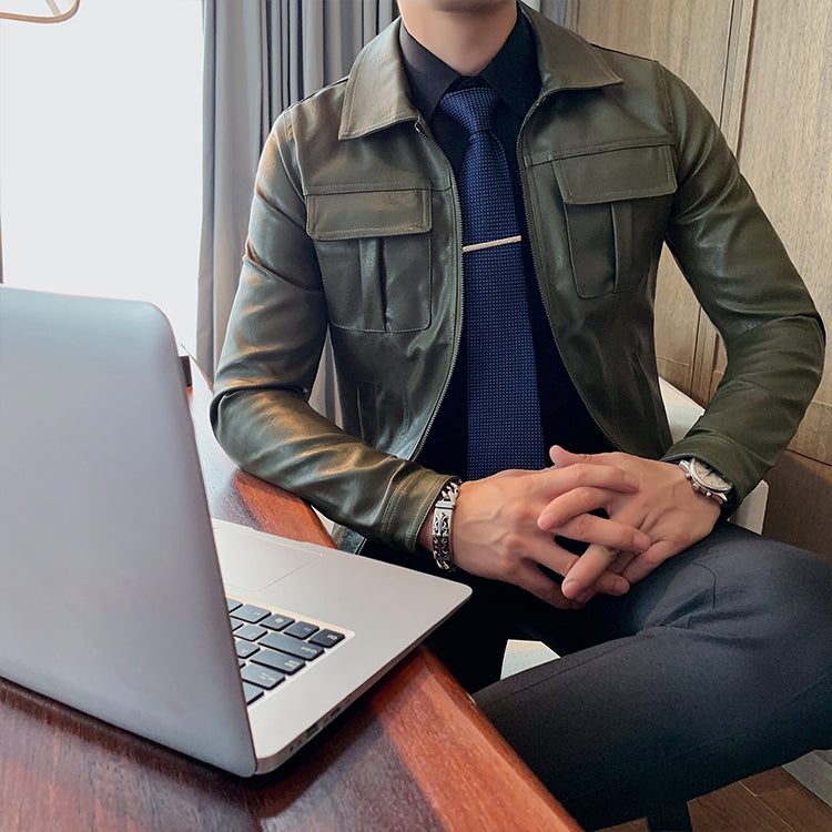 Bad Ass Faux Leather Motorcycle Faux Leather Jacket