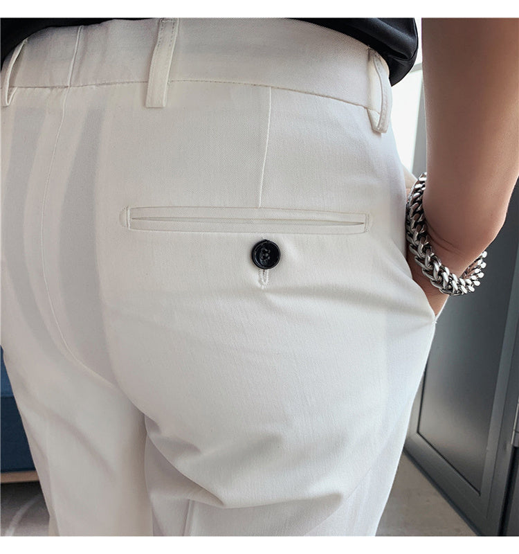 Letter Decorated Short Waist Sash Style Trousers