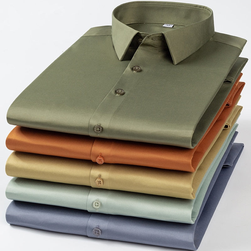 Chemise Solide Souple Élasticité