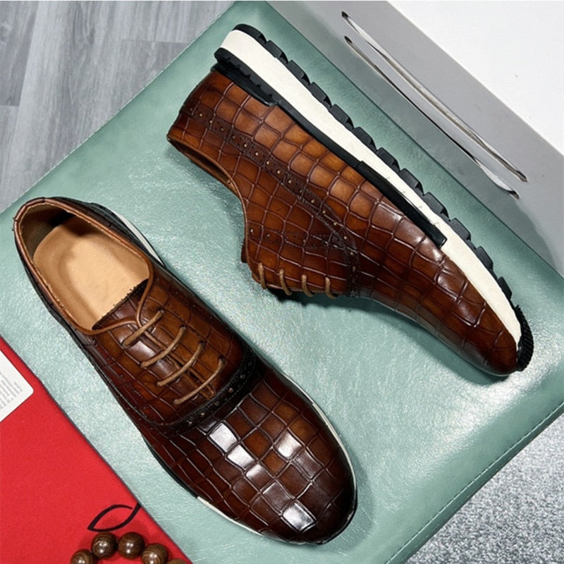 Genuine Leather Casual Daily Sneakers