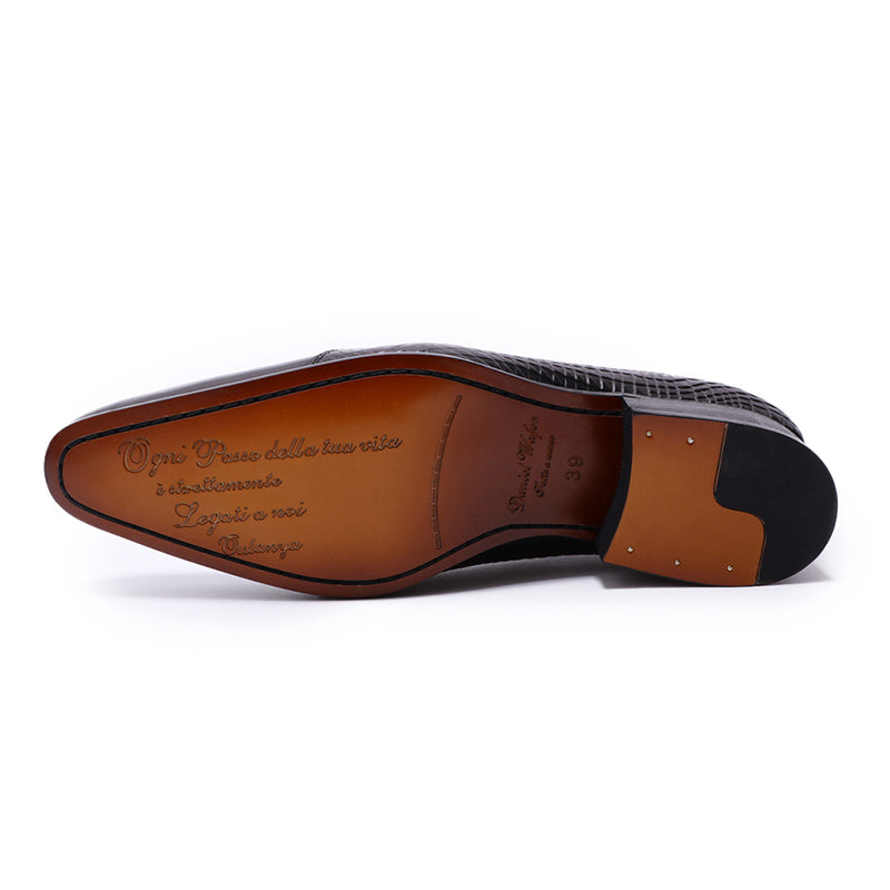 Combinación de cuero estampado Hombres Zapatos Oxford clásicos