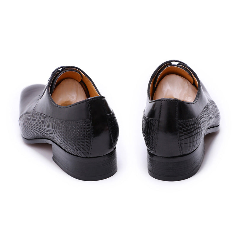 Combinación de cuero estampado Hombres Zapatos Oxford clásicos