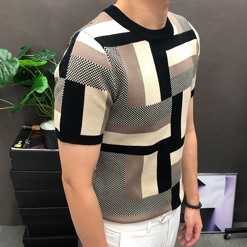 Geometry Short Sleeve Polyester T-Shirt