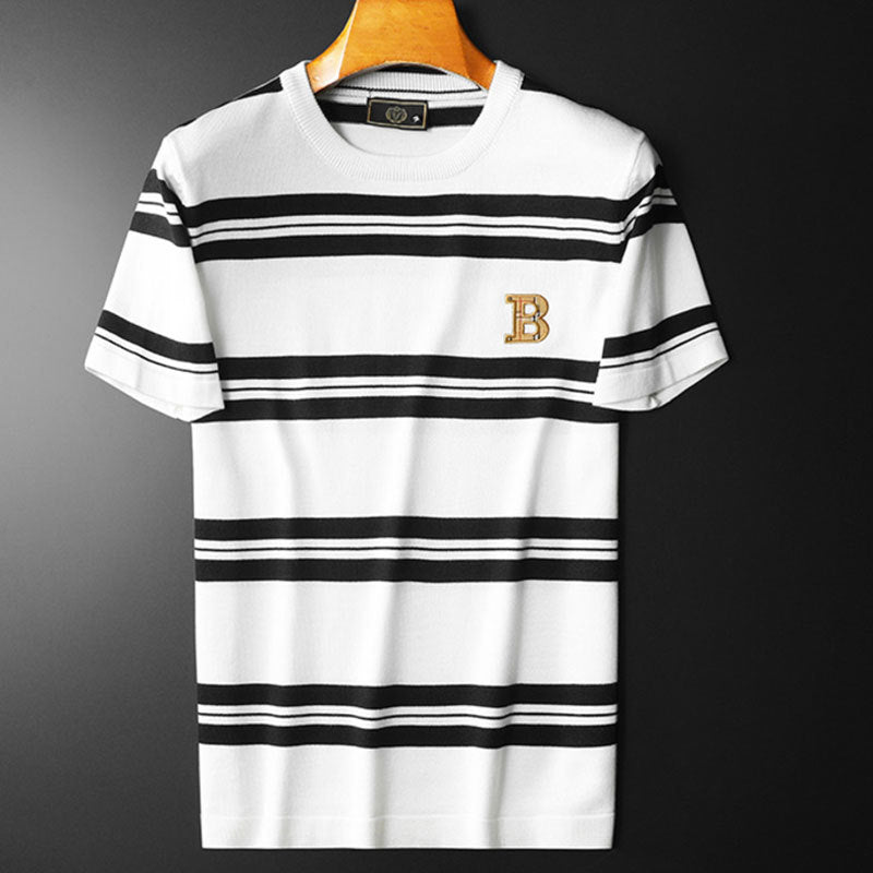 Mono Palette Striped Pattern T-Shirt