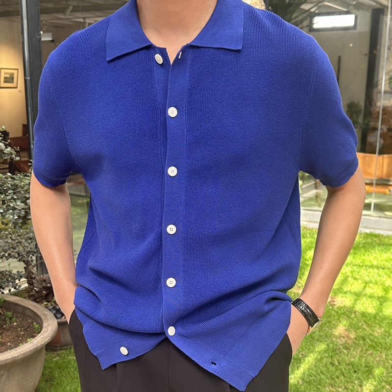 Single Breasted Button Solid Shirt