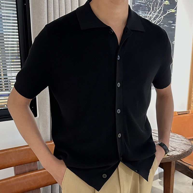 Single Breasted Button Solid Shirt