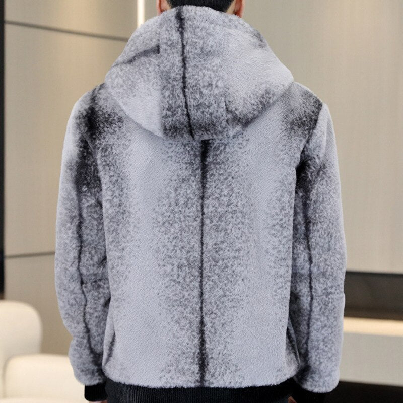 Ferret Fur Golden Velvet Jacket