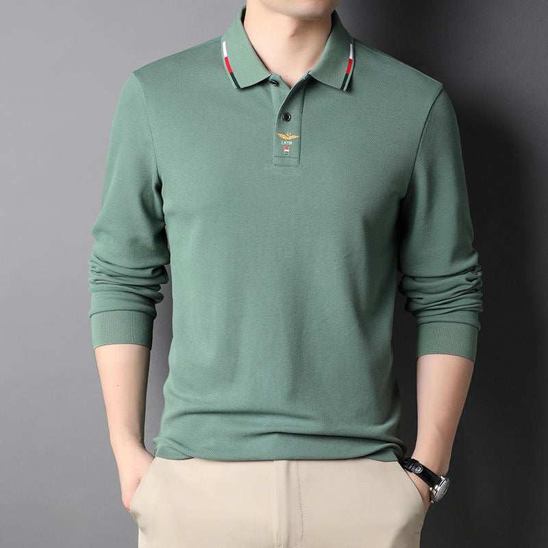 Embroidery Decoration Solid Cotton Polo Shirt