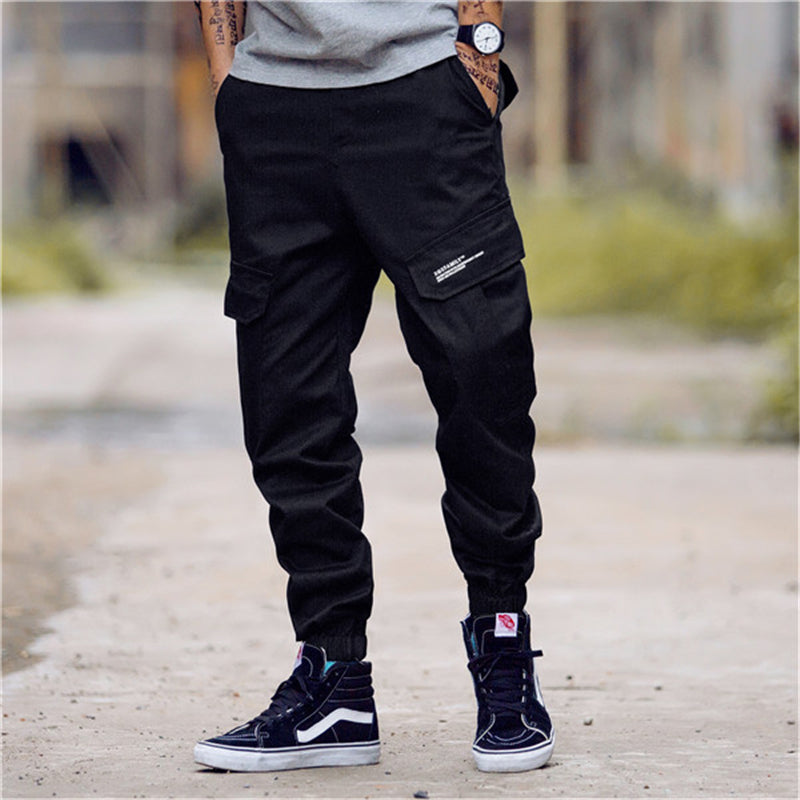 Hip Hop Streetwear Camouflage Jogger Double Poches Hommes Pantalons