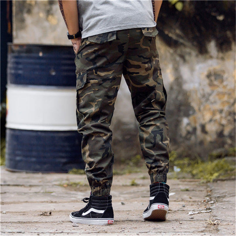 Hip Hop Streetwear Camouflage Jogger Double Poches Hommes Pantalons