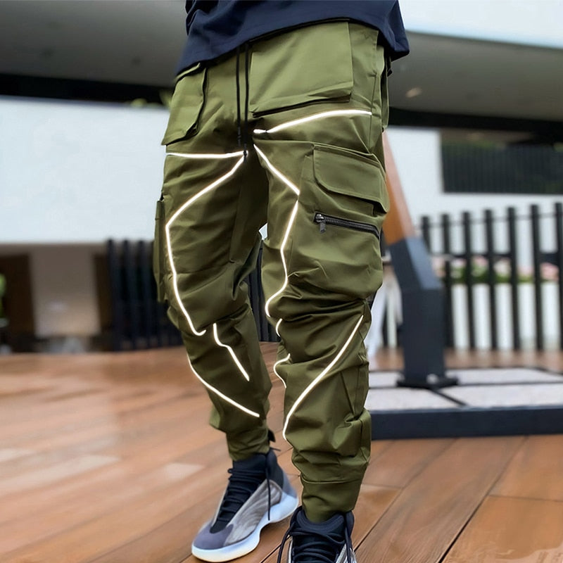 Casual Hip-Hop Cotton Drawstring Closure Cargo Pants