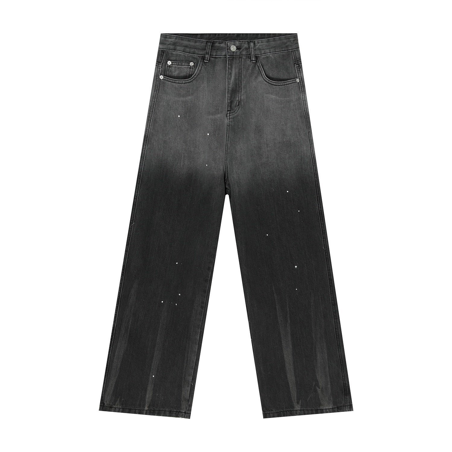 Paint Splattered Retro Style Loose Jeans