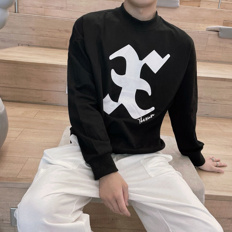 Symbol Printed Harajuku Hip Hop Sweater