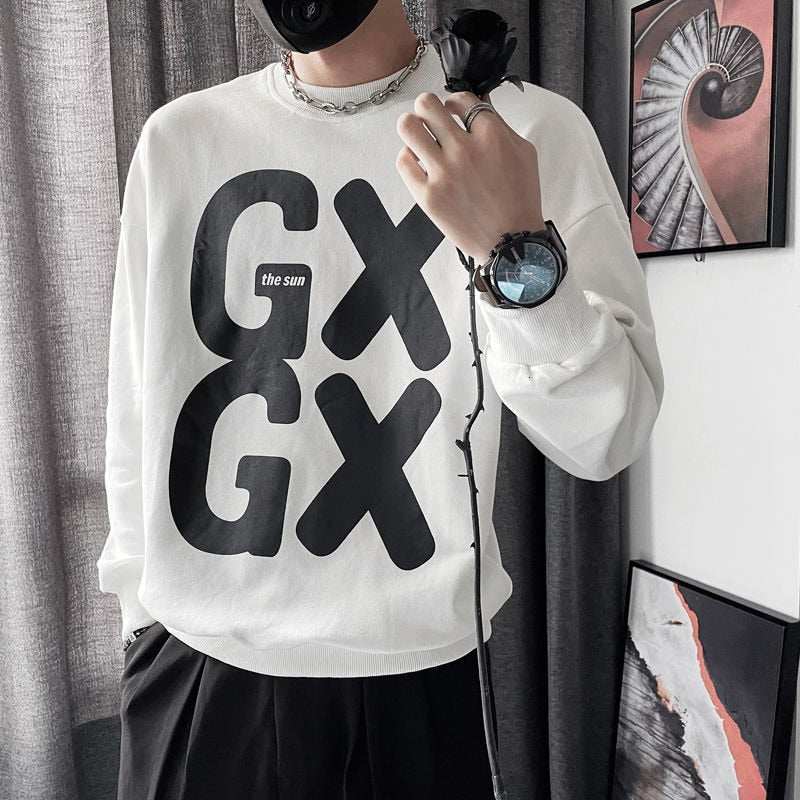 Lettre Imprimé Mode Pull Décontracté