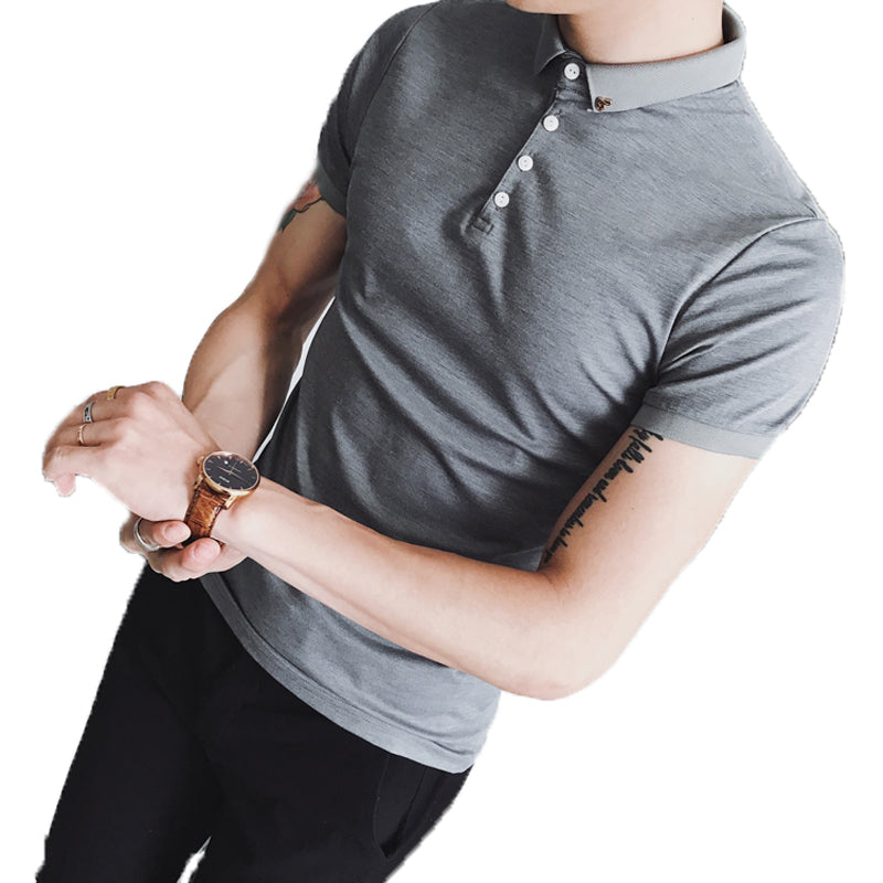 Solid Casual Slim Fit Respirant Design Hommes Polo