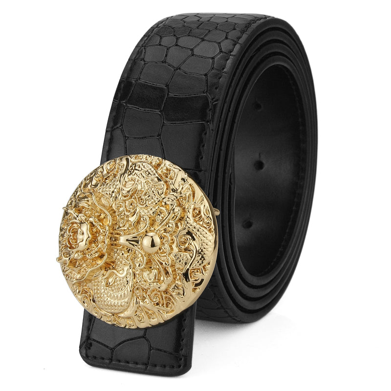 Oriental Art Round Buckle Men Belt