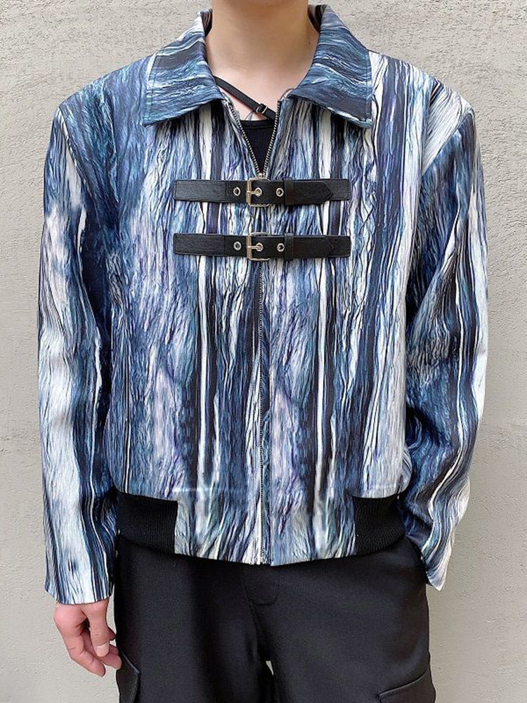Marble Blue Two Strap Jacket