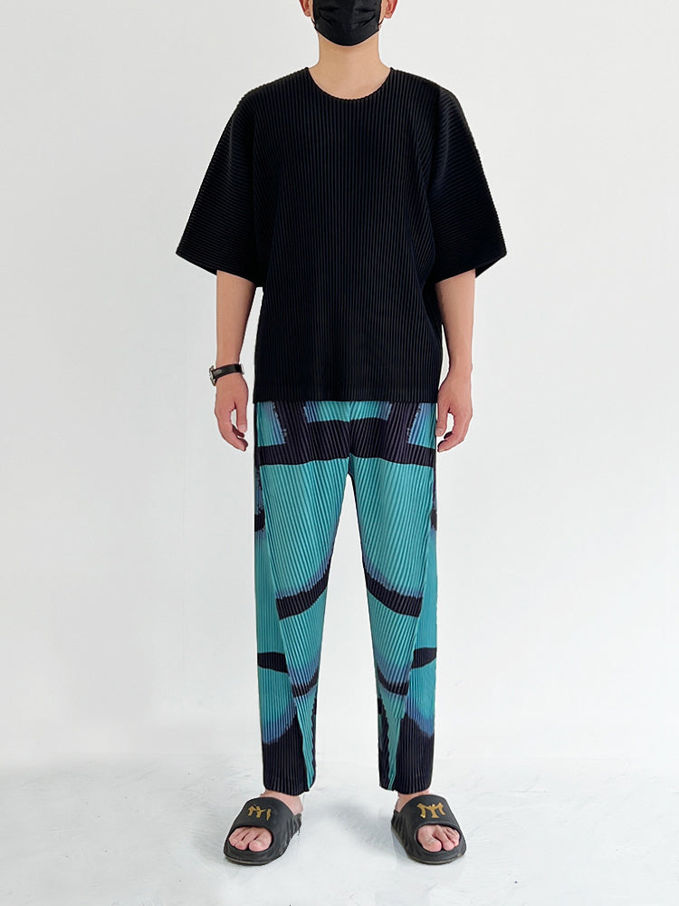 Pantalon d'impression plissé de plage