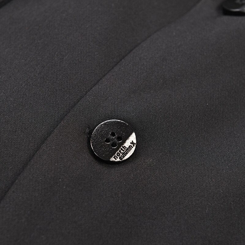 Casual Techwear Loose Lace Up Spliced Blazer