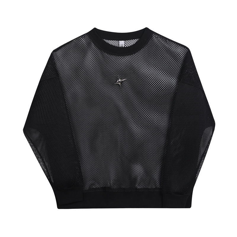 Star Darkwear Mesh Hollow Sweatshirt