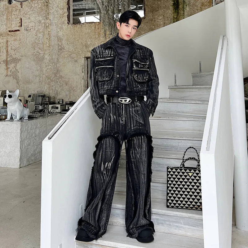 Fashion Dyed Painted Denim Set