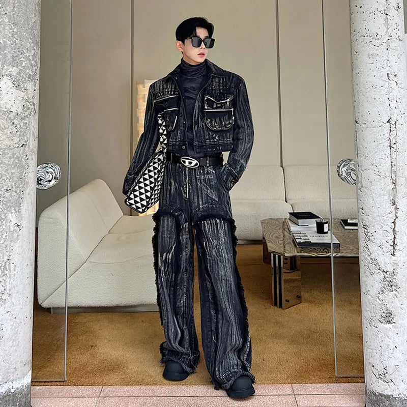 Fashion Dyed Painted Denim Set