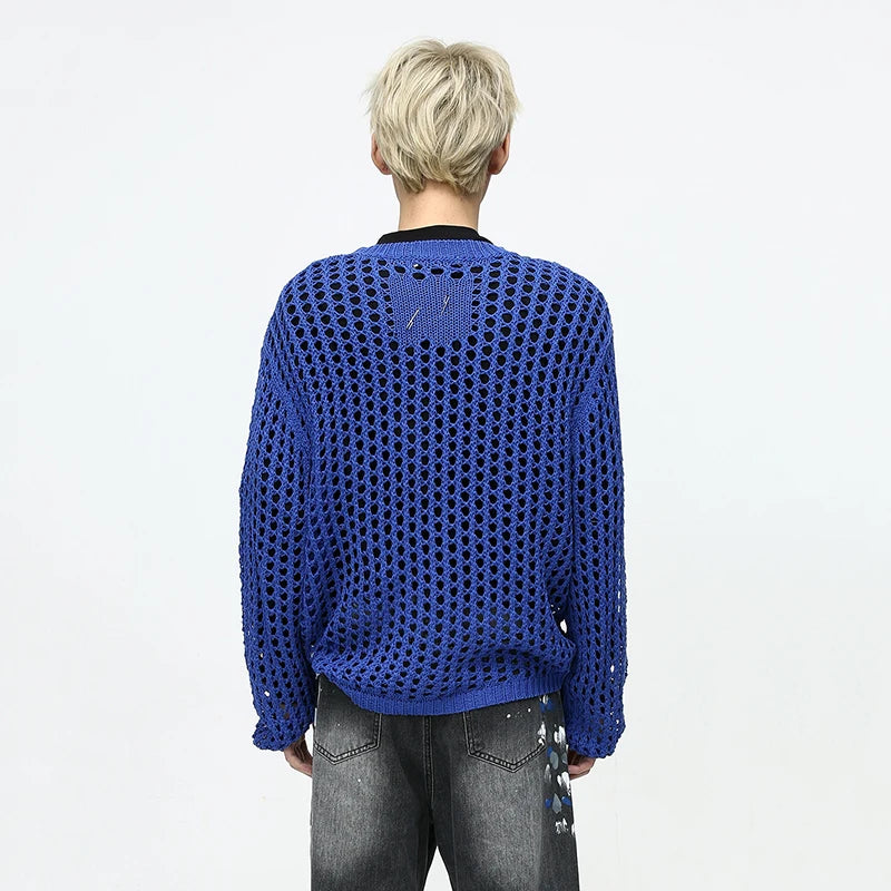 O-Neck Hollow Out Knitted Sweater