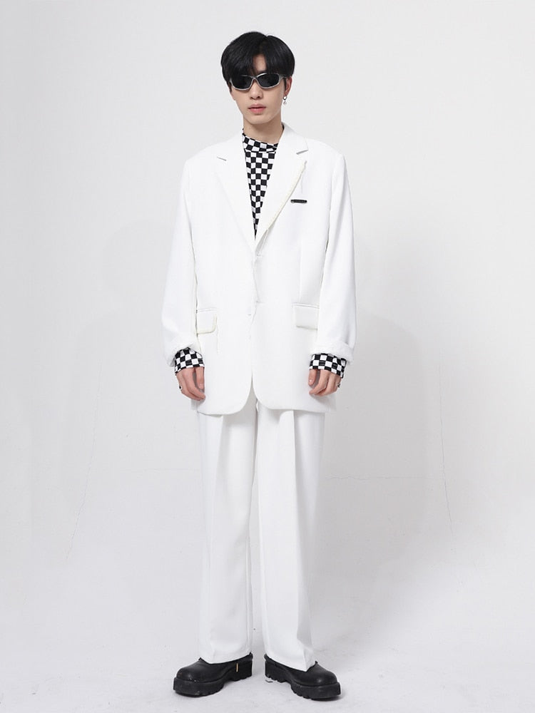 Mini Lace Solid Splicing Suit Set