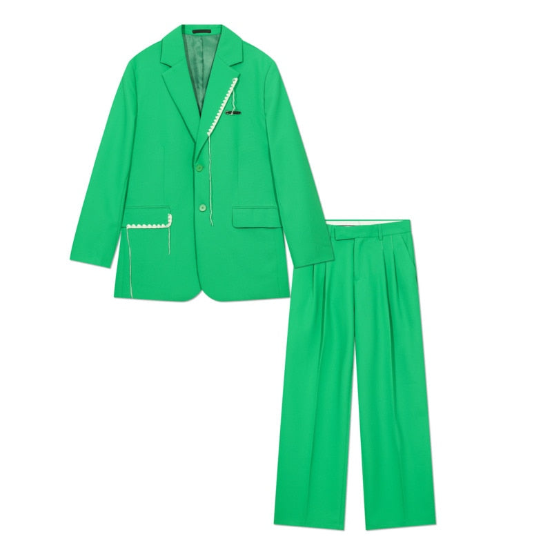 Mini Lace Solid Splicing Suit Set