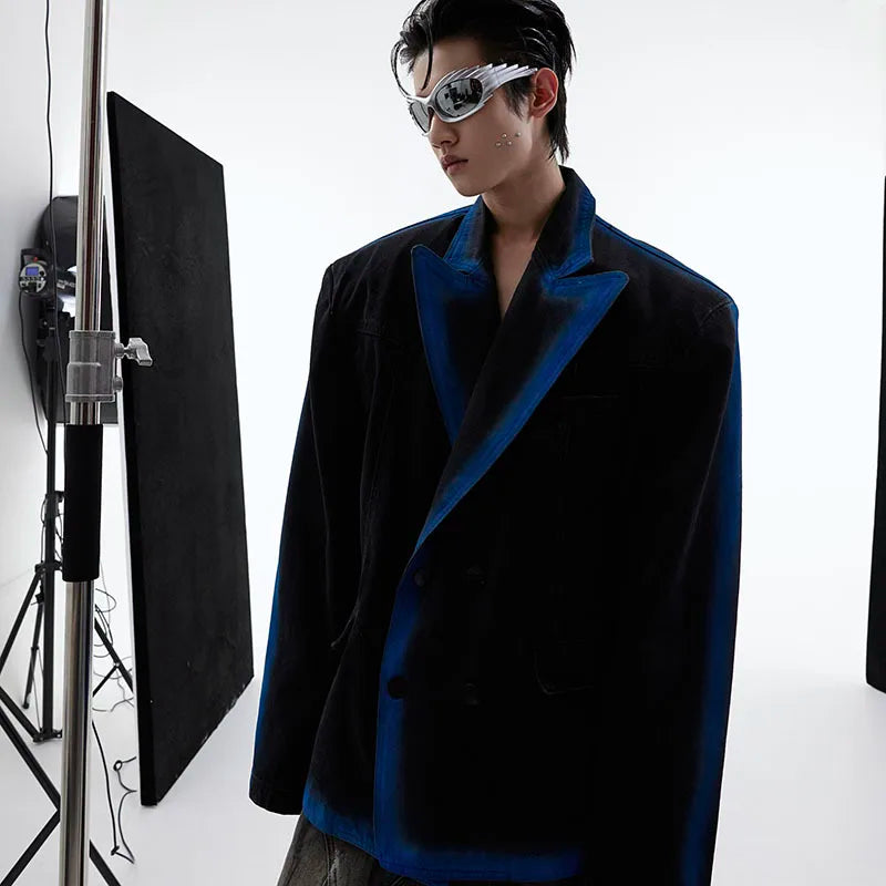 Blue Line Shoulder Padded Blazer